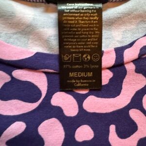 Nooworks Muscle Tee Pink And Purple Leopard